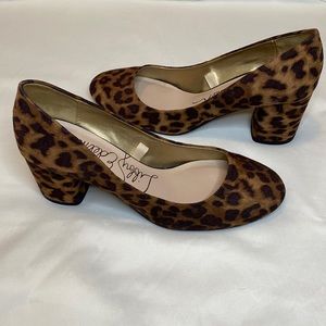 Libby Edelman Cheetah Block Heels